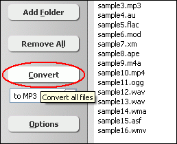 Click "Convert to MP3" Button